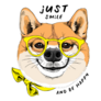 Just Smile Shiba Inu Sticker