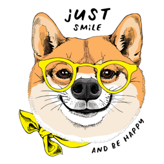 Just Smile Shiba Inu Sticker