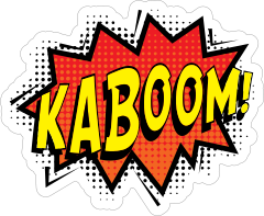Kaboom Comic Sticker