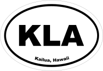 Kailua, Hawaii Oval Stickers