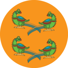 Kalamkari Indian Traditional Art Sticker