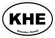 Kaneohe, Hawaii Oval Stickers