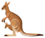 Kangaroo and Joey Illustration Sticker