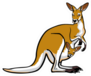 Kangaroo Female With Joey  In Pouch Sticker