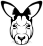 Kangaroo Head Sticker