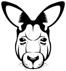 Kangaroo Head Sticker