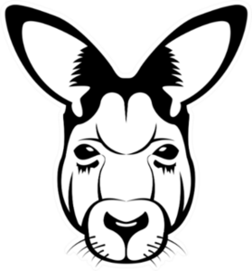 Kangaroo Head Sticker