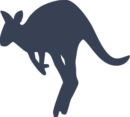 Kangaroo Hopping Forward Sticker