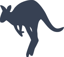Kangaroo Hopping Forward Sticker