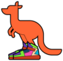 Kangaroo In Sneakers Sticker