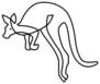 Kangaroo Logo Illustration Line Sticker