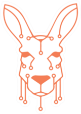 Kangaroo Logo Orange Sticker