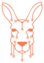 Kangaroo Logo Orange Sticker
