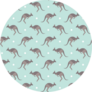 Kangaroo Pattern On Light Blue Sticker