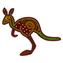 Kangaroo Tribal Styled Australia Sticker