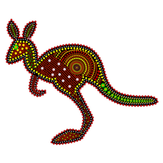 Kangaroo Tribal Styled Australia Sticker
