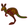Kangaroo Tribal Styled Australia Sticker