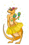 Kangaroo With Maracas Sticker