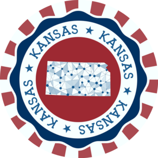 Kansas Badge Round Logo Sticker