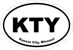 Kansas City, Missouri Oval Stickers