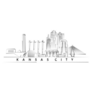Kansas City, Missouri Skyline Sticker