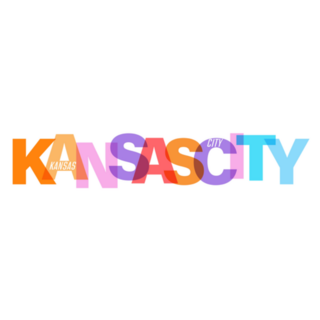 Kansas City Rainbow Lettering Sticker