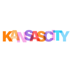 Kansas City Rainbow Lettering Sticker