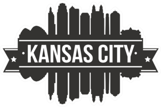 Kansas City Skyline Silhouette City Sticker