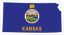 Kansas Flag State Sticker