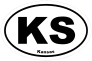 Kansas Ks Oval Sticker
