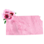 Kansas Pink Floral State Sticker