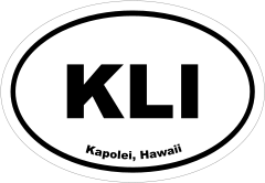 Kapolei, Hawaii Oval Stickers