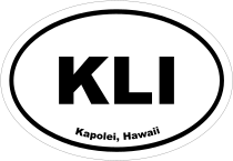 Kapolei, Hawaii Oval Stickers