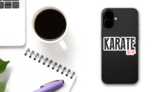 Karate Font, Karate Japan Sticker on a Phone (New) example
