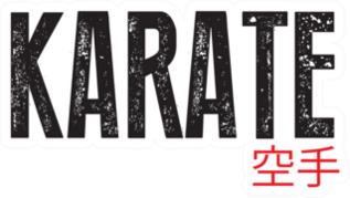 Karate Font, Karate Japan Sticker
