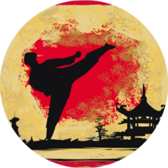 Karate Grunge Background Sticker