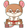 Karate Mouse Sticker