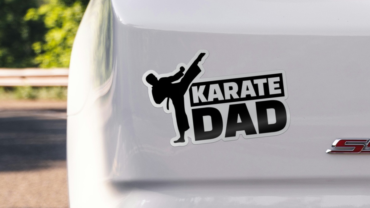Karate Sticker on Car Bumper for Blog