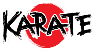 Karate Text, Brush, Graphic Sticker