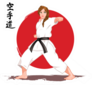 Karate Woman Illustration Sticker
