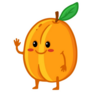 Kawaii Apricot Sticker