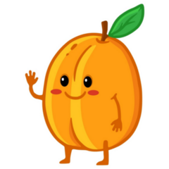 Kawaii Apricot Sticker