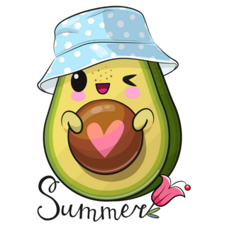 Kawaii Avocado Sticker