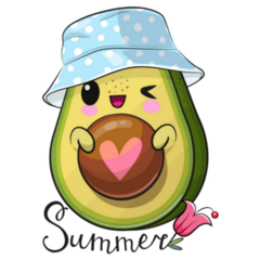 Kawaii Avocado Sticker