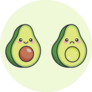 Kawaii Avocados Sticker 