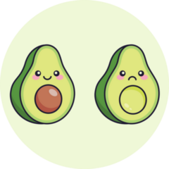 Kawaii Avocados Sticker 