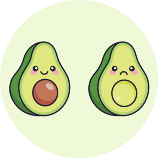 Kawaii Avocados Sticker 