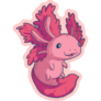Kawaii Axolotl Floating Sticker