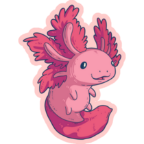 Kawaii Axolotl Floating Sticker