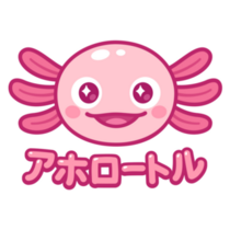 Kawaii Axolotl Japanese Sticker